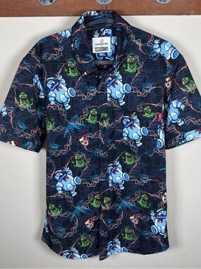RSVLTS X Ghostbusters KUNUFLEX Shirt Mens Small Short Sleeve Stay Puft Slimer